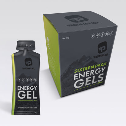 PEAKFUEL Lime 35g Energy Gels - Box of 16